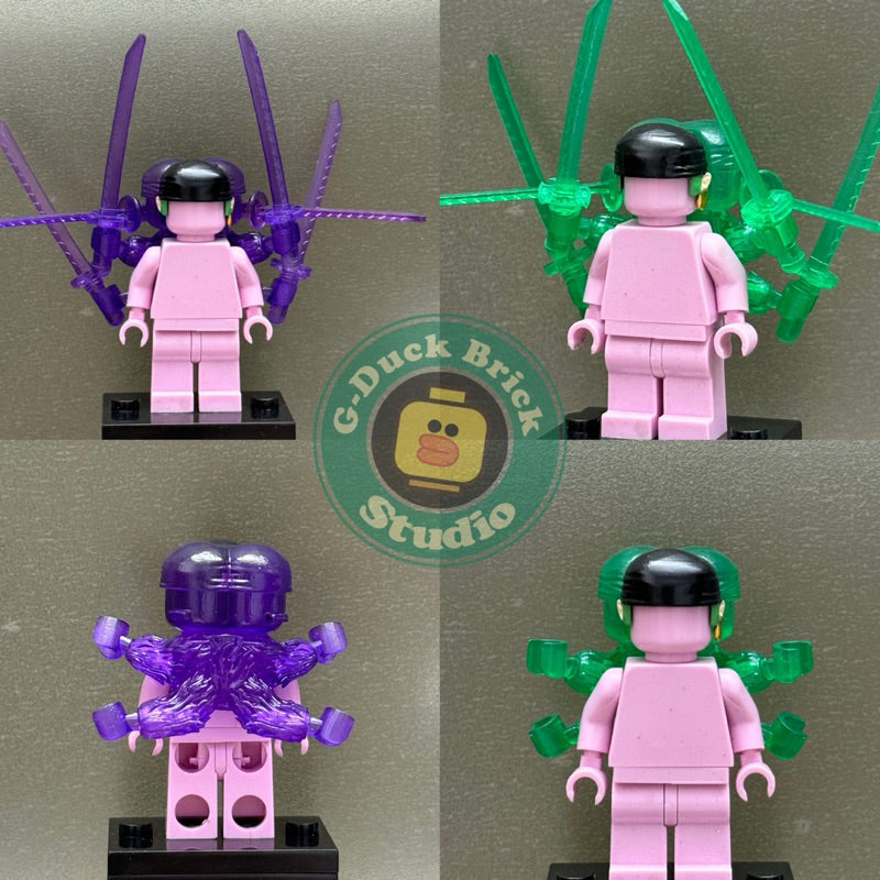 Zoro Asura Effect + Hair Custom Minifigure Accessories – One Piece